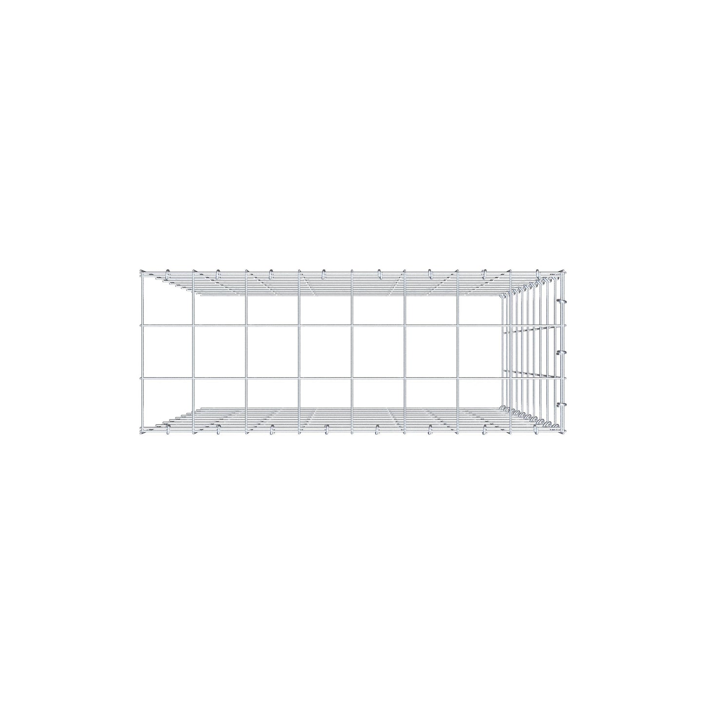 Anbaugabione Typ 4 100 cm x 80 cm x 30 cm (L x H x T), Maschenweite 10 cm x 10 cm, C-Ring