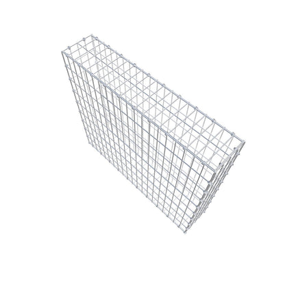 Gabion 100 cm x 90 cm x 20 cm (L x H x D), maskestørrelse 5 x 10 cm, spiralring