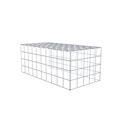 Gabbione aggiuntivo tipo 4 100 cm x 40 cm x 50 cm (L x H x P), maglia 10 cm x 10 cm, anello a C