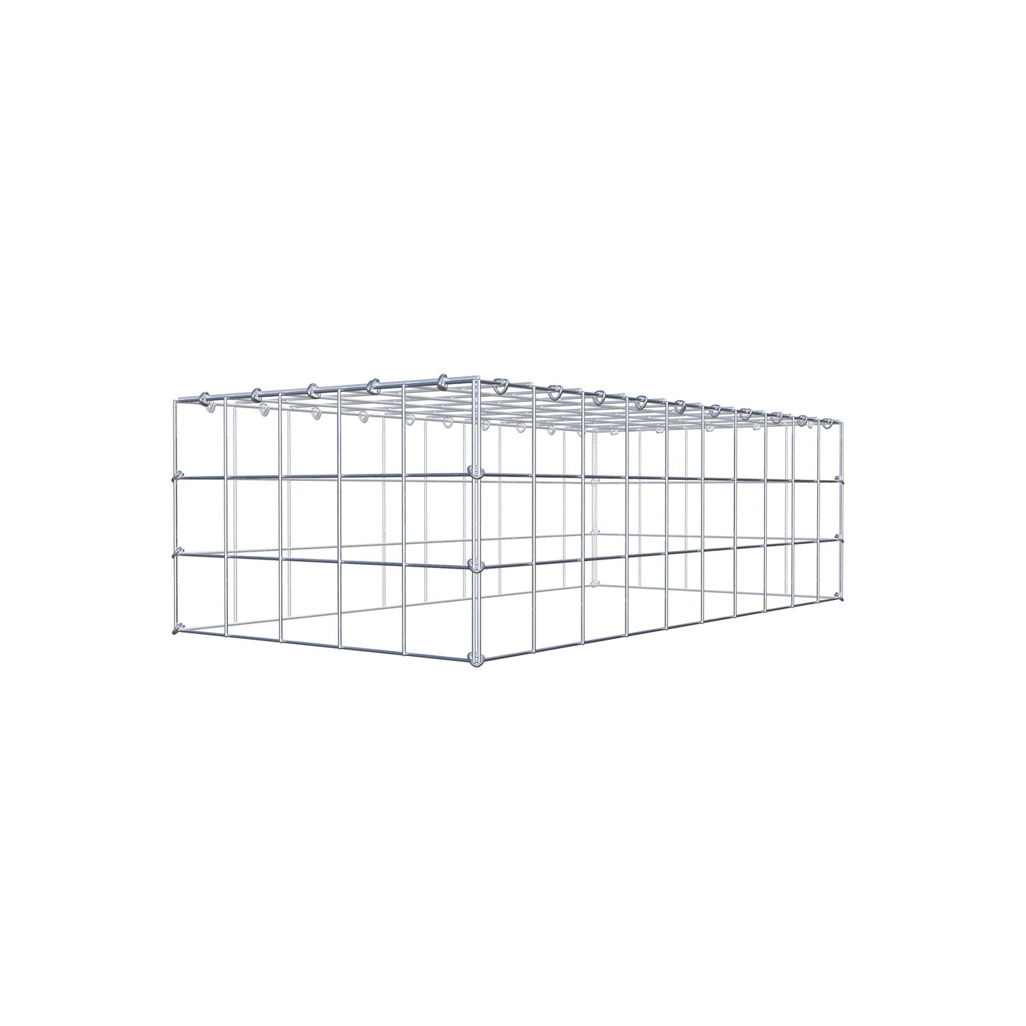 Type 3 oplegkorf 100 cm x 30 cm x 50 cm (L x H x D), maaswijdte 10 cm x 10 cm, C-ring