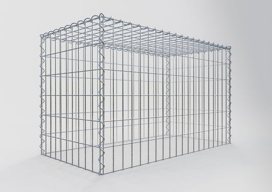Gabbione aggiuntivo tipo 3 100 cm x 60 cm x 50 cm (L x A x P), maglia 5 cm x 10 cm, spirale