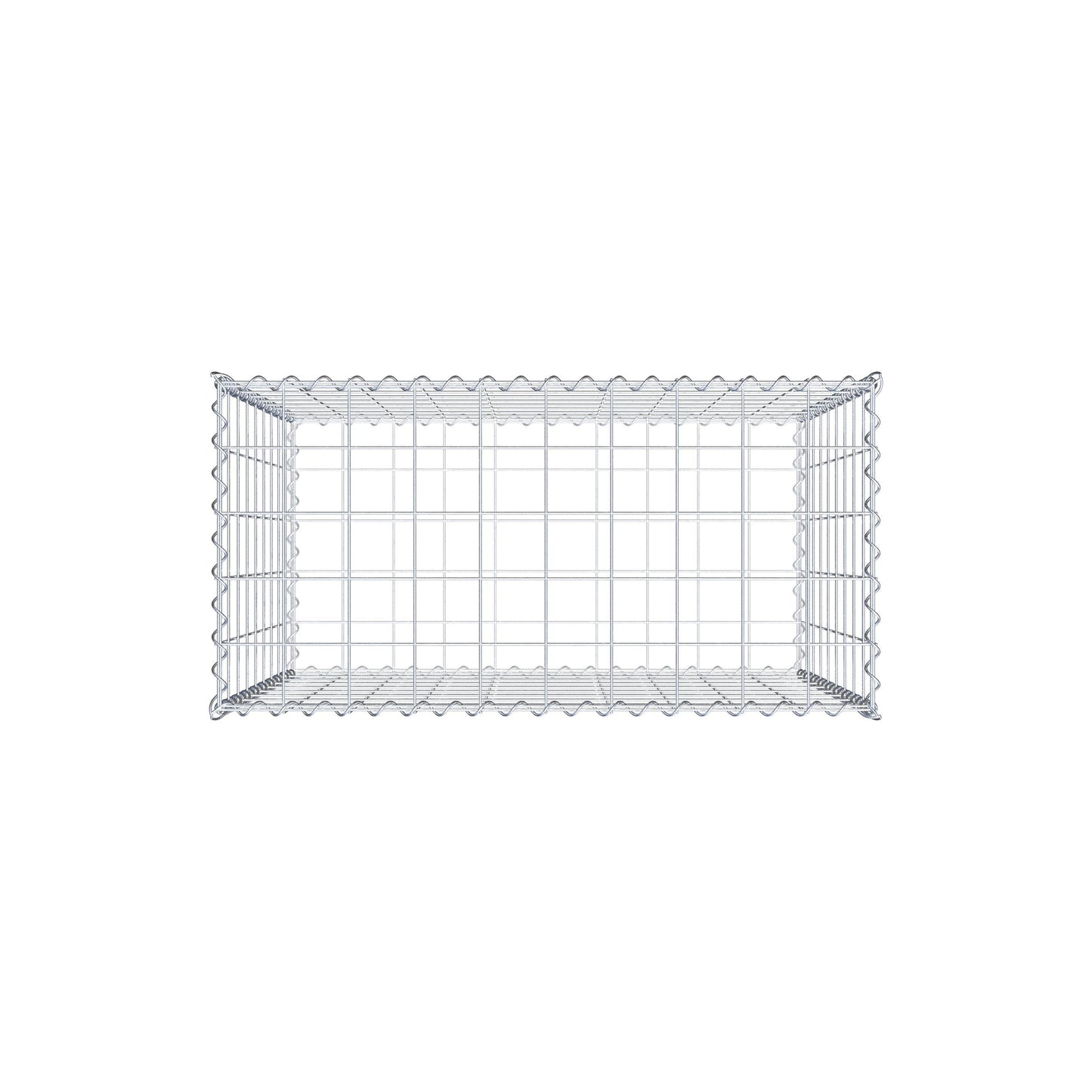 Gavión 100 cm x 90 cm x 50 cm (largo x alto x fondo), malla 10 cm x 10 cm, en espiral