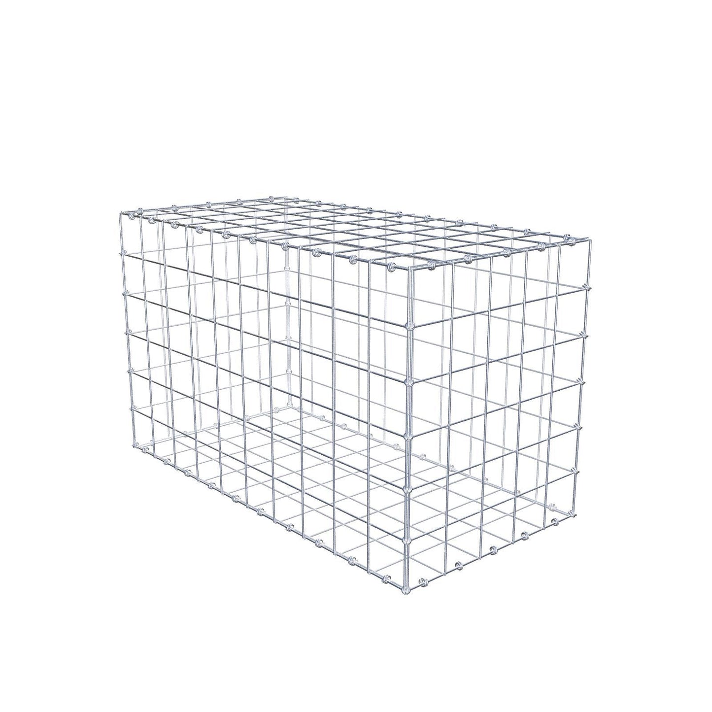 Gabione 100 cm x 60 cm x 50 cm (L x H x T), Maschenweite 10 x 10 cm, Spiralring