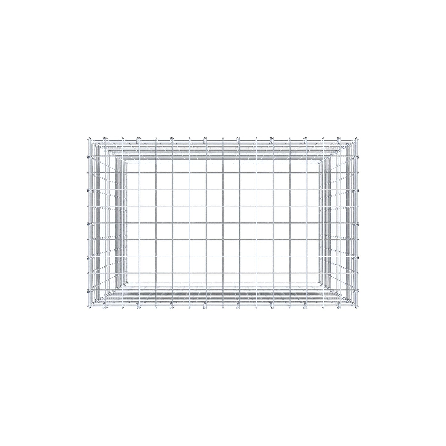 Gabbione aggiuntivo di tipo 3 100 cm x 80 cm x 50 cm (L x H x P), maglia 5 cm x 5 cm, anello a C