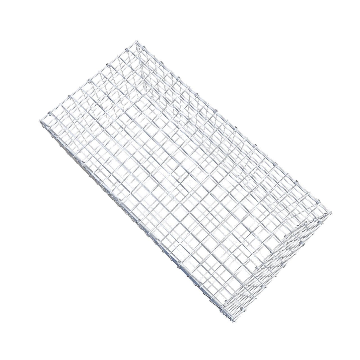 Gabion 100 cm x 40 cm x 50 cm (L x H x D), maskestørrelse 5 x 5 cm, spiralring