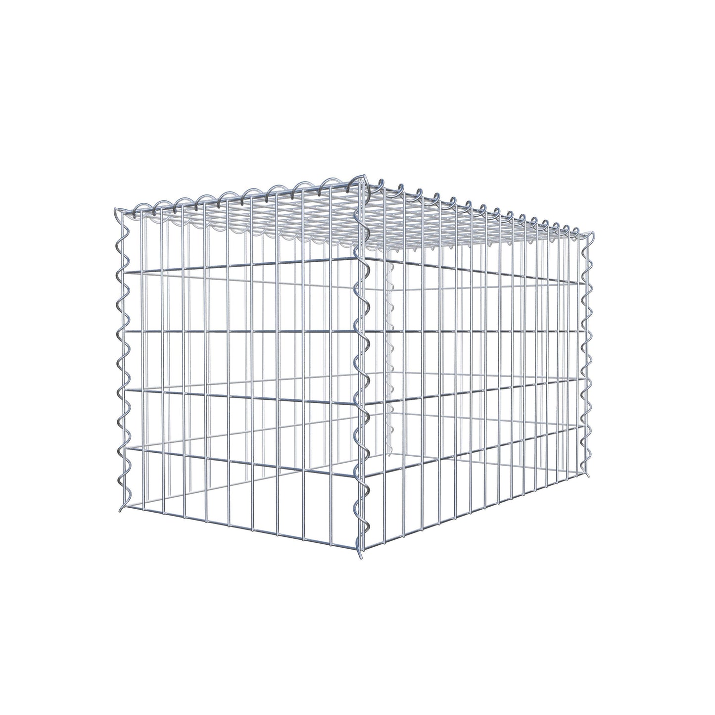 Opvokset gabion type 3 80 cm x 50 cm x 50 cm (L x H x D), maskestørrelse 5 cm x 10 cm, spiral