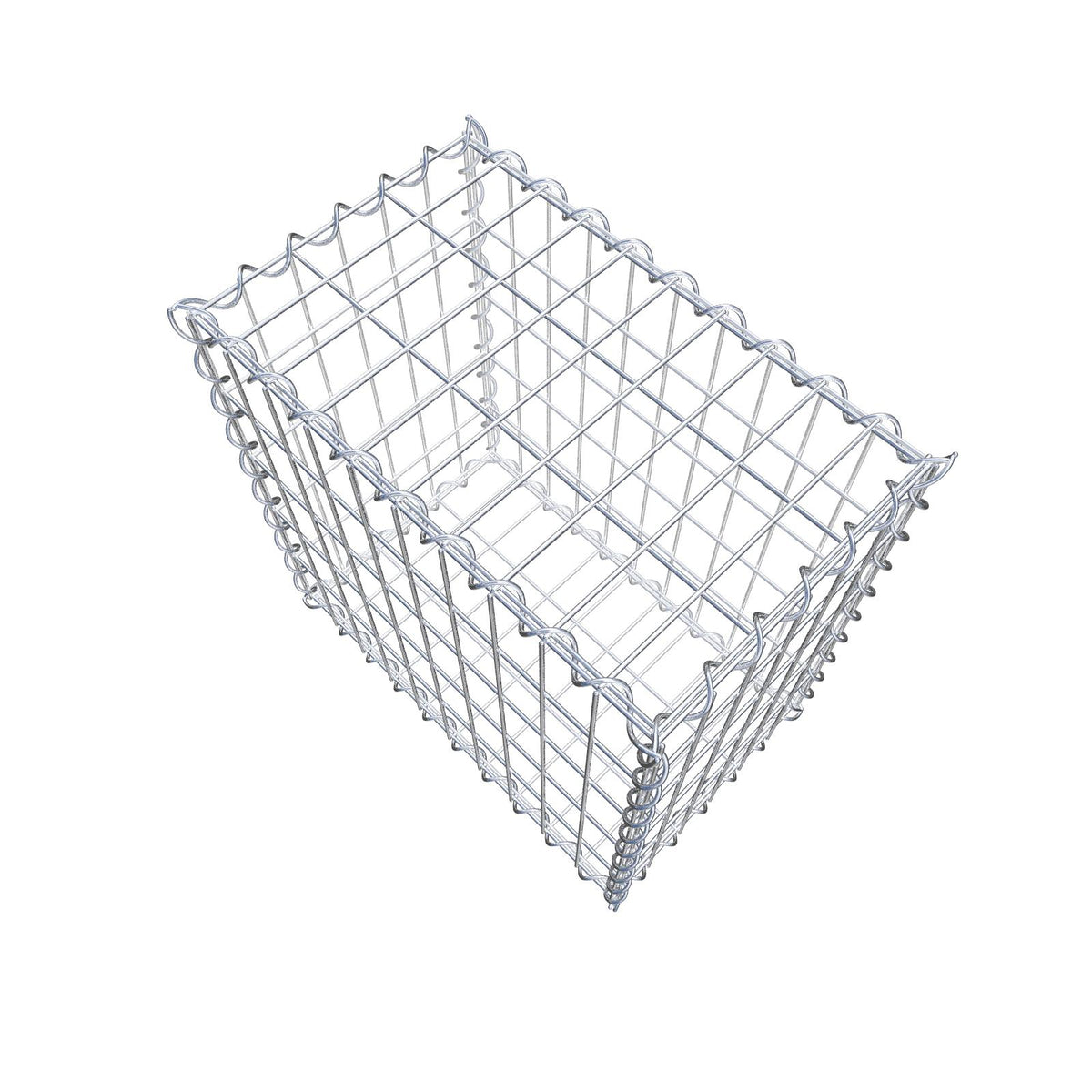 Gabione 50 cm x 50 cm x 30 cm (L x H x T), Maschenweite 5 cm x 10 cm, Spirale
