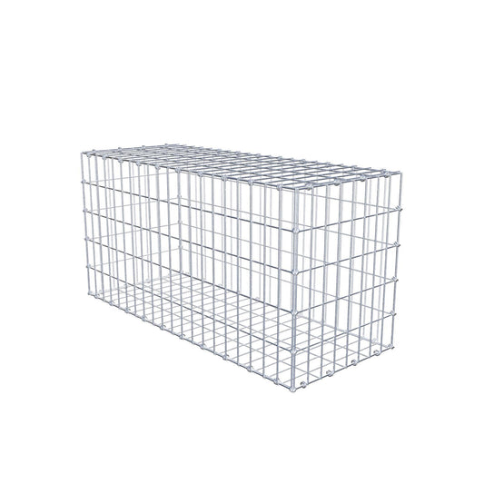 Gabione 100 cm x 50 cm x 40 cm (L x H x T), Maschenweite 5 x 10 cm, Spiralring