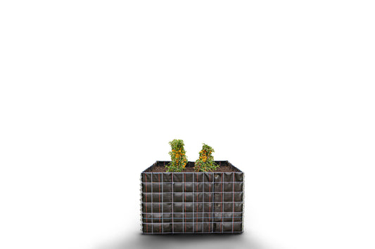 Hochbeet eckig ohne Steinbereich - Länge: 100 cm - Höhe: 60 cm - Tiefe: 100 cm - Maschenweite: 10 x 10 cm