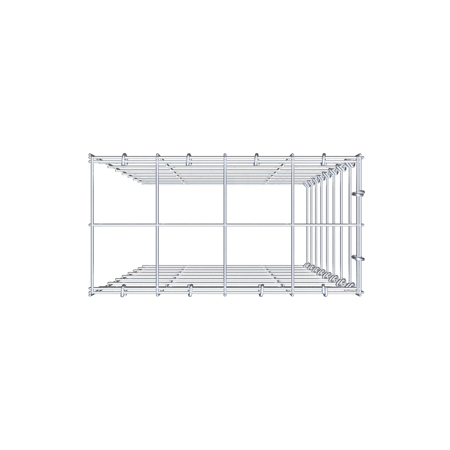 Pila adicional tipo 4 80 cm x 40 cm x 20 cm (L x A x P), malla 10 cm x 10 cm, anillo en C