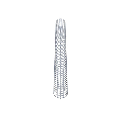 Colonna gabbionata rotonda 22 cm di diametro, 230 cm di altezza, maglia 5 cm x 5 cm