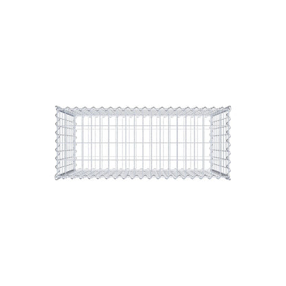 Gabione 100 cm x 80 cm x 40 cm (L x H x T), Maschenweite 5 cm x 10 cm, Spirale
