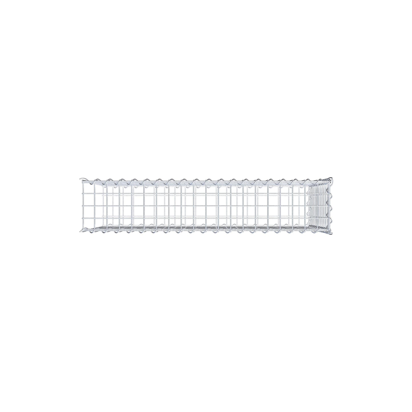 Add-on schanskorf type 2 100 cm x 60 cm x 20 cm (L x H x D), maaswijdte 5 cm x 5 cm, spiraalvormig