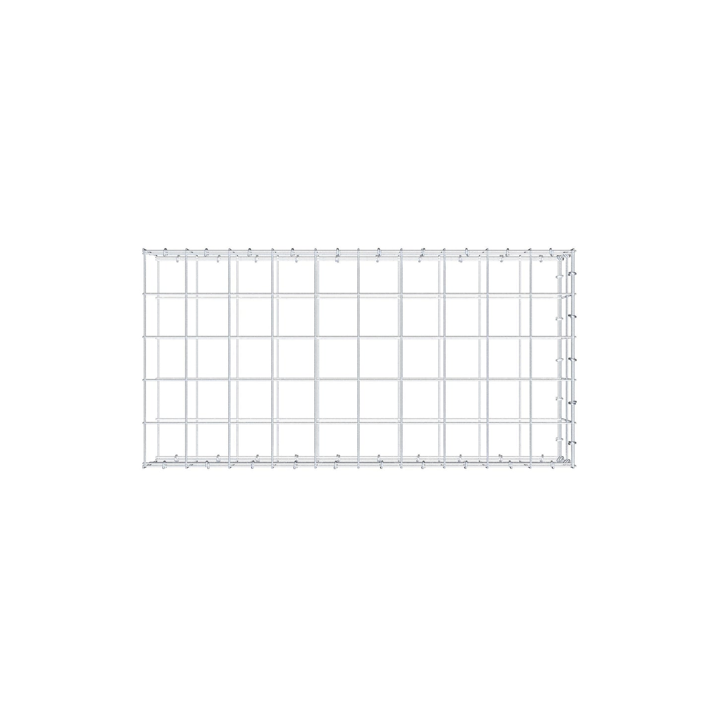 Anbaugabione Typ 2 100 cm x 20 cm x 50 cm (L x H x T), Maschenweite 10 cm x 10 cm, C-Ring