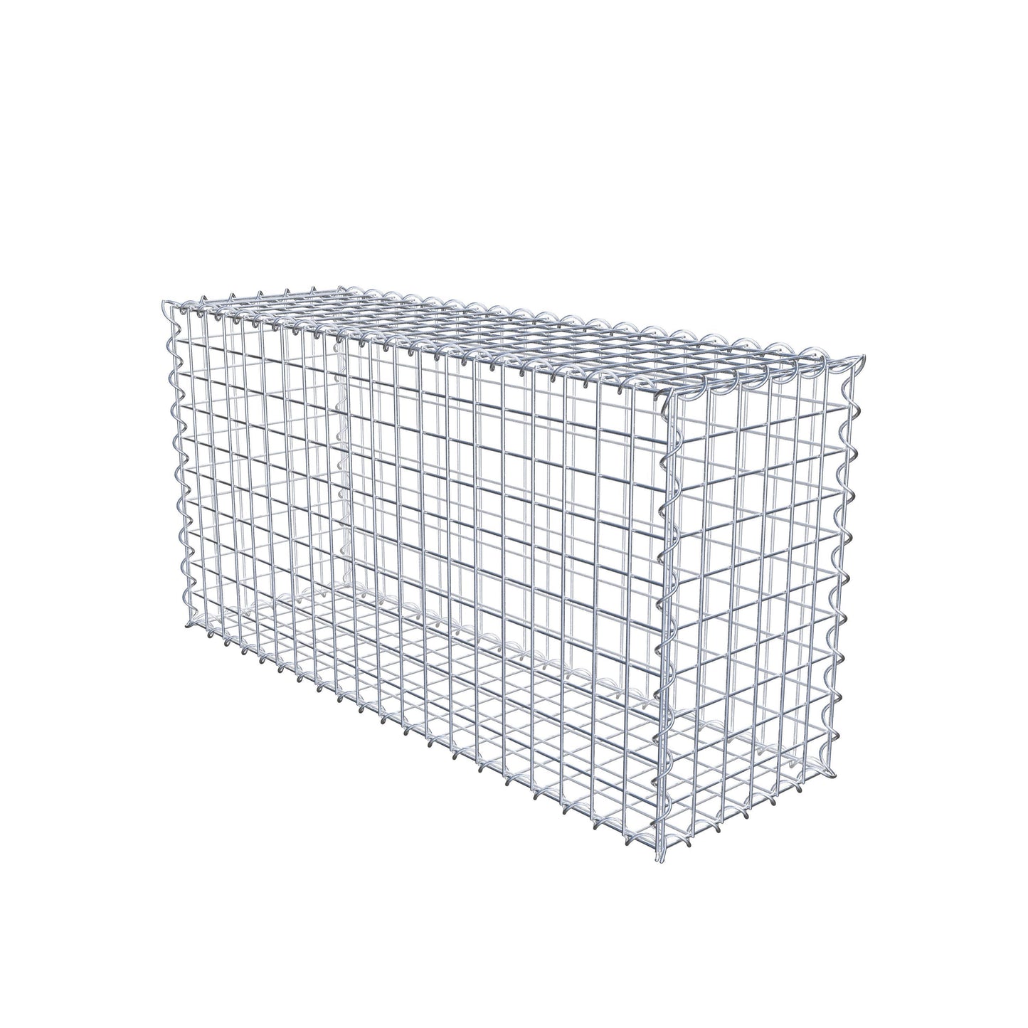 Set di 2 gabbioni 100 cm x 50 cm x 30 cm (L x A x P), maglia 5 x 5 cm, spirale