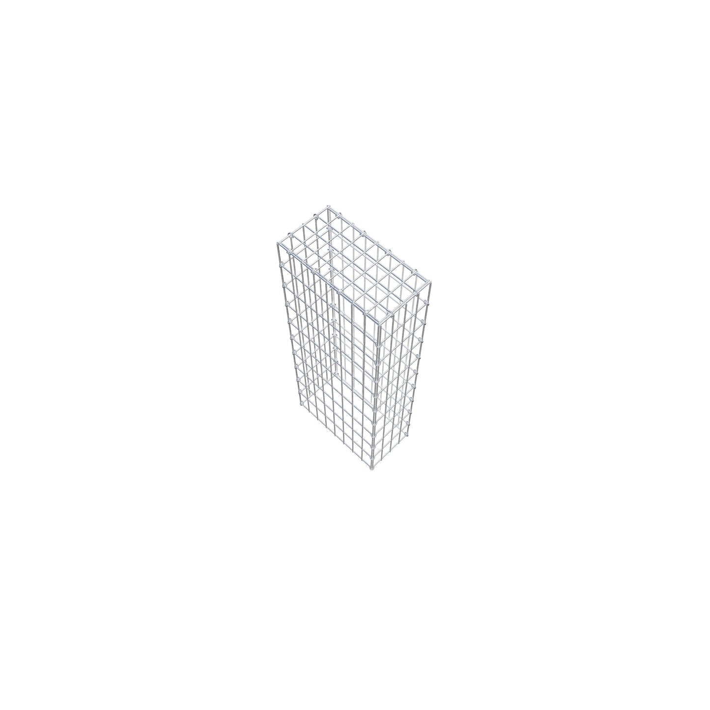 Typ 3 påbyggnadsgabion 100 cm x 40 cm x 20 cm (L x H x D), maskstorlek 5 cm x 10 cm, C-ring