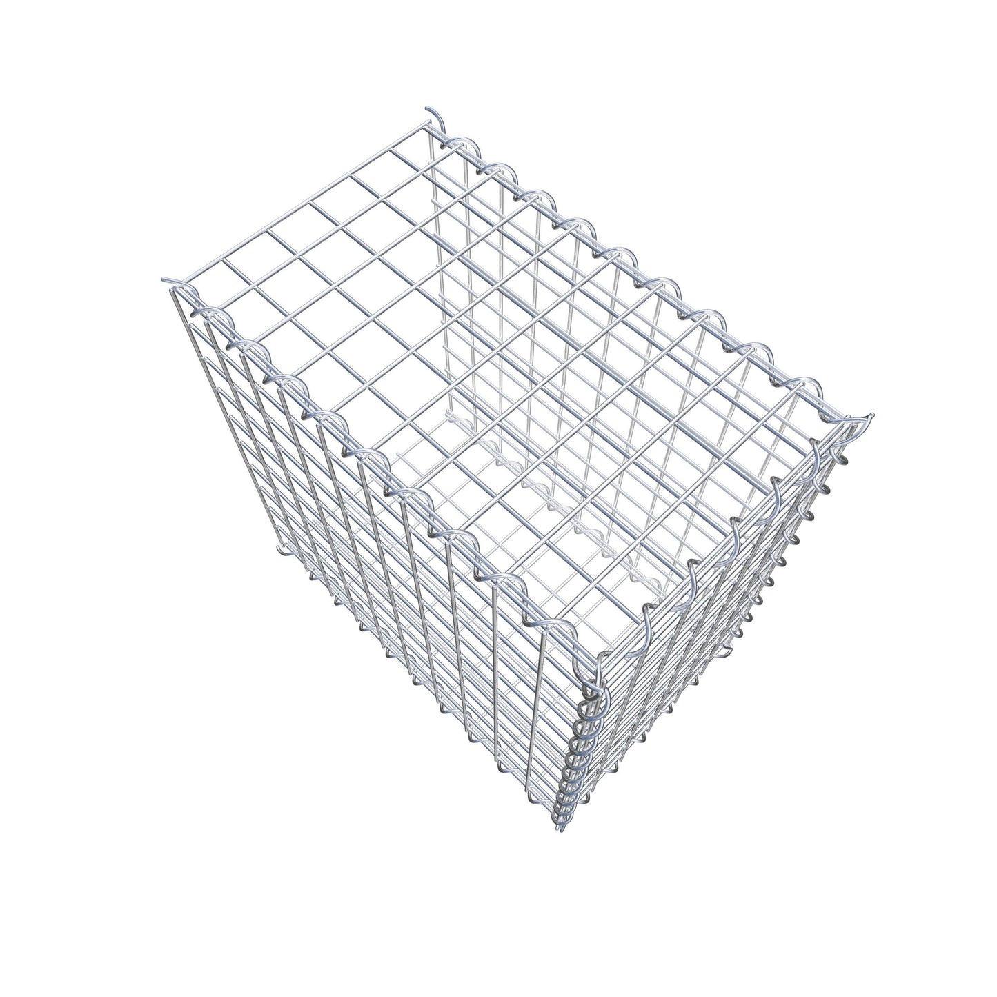 Add-on schanskorf type 2 50 cm x 50 cm x 30 cm (L x H x D), maaswijdte 5 cm x 5 cm, spiraalvormig