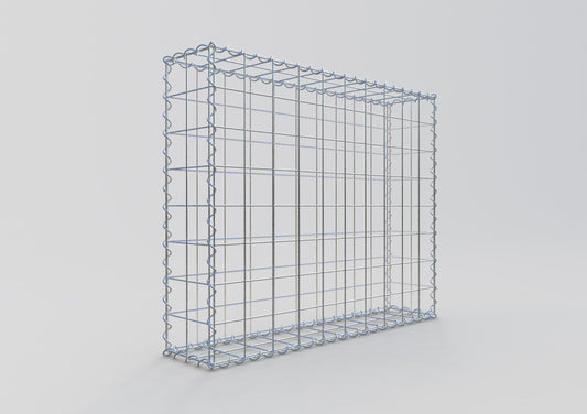 Gavión 100 cm x 80 cm x 20 cm (L x A x P), luz de malla 10 cm x 10 cm, en espiral