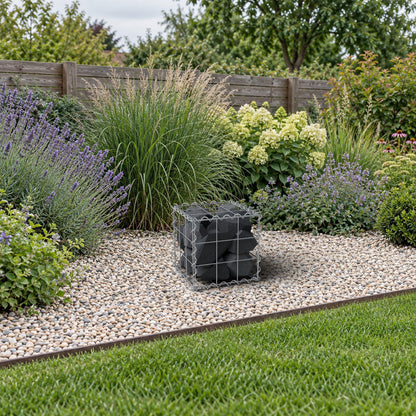 Gabion 30 cm x 30 cm x 30 cm (L x H x P), mailles 10 cm x 10 cm, spirale
