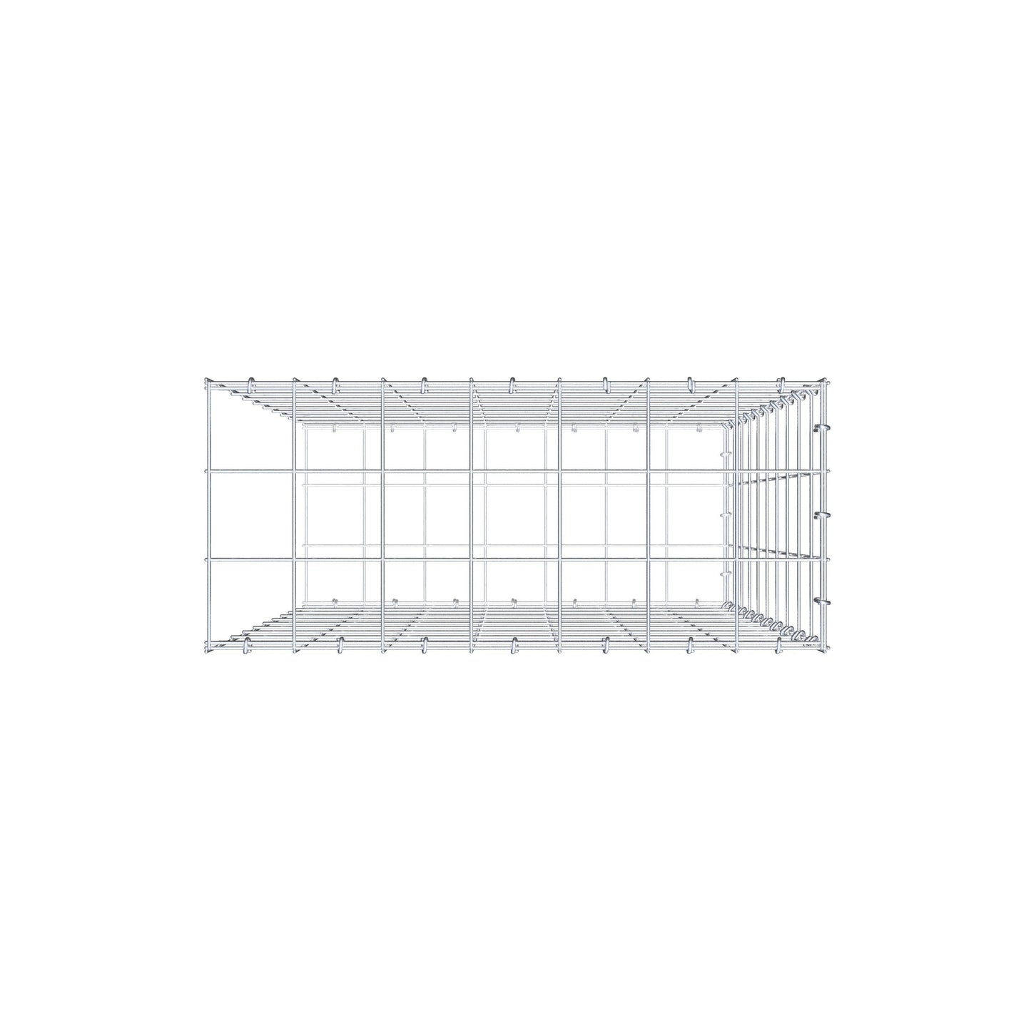 Gabião Tipo 2 100 cm x 70 cm x 30 cm (C x A x P), malhagem 10 cm x 10 cm, anel C