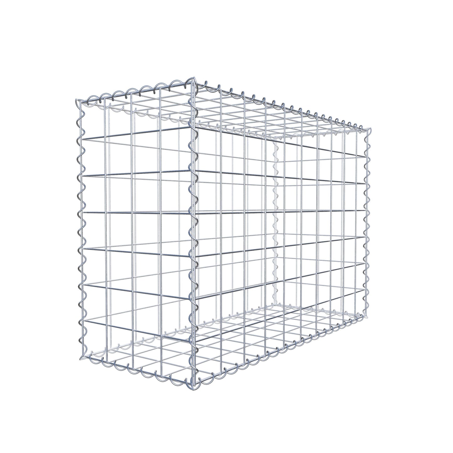 Gabion 100 cm x 70 cm x 40 cm (L x H x D), maskestørrelse 10 cm x 10 cm, spiral