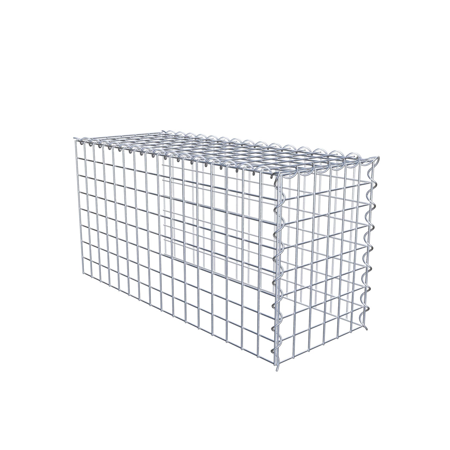 Anbaugabione Typ 4 80 cm x 40 cm x 30 cm (L x H x T), Maschenweite 5 cm x 5 cm, Spirale
