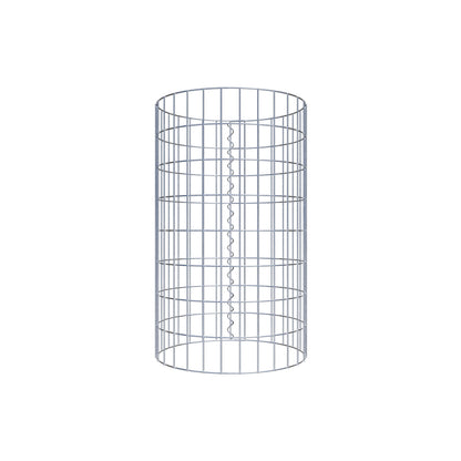 Gabion column around 47 cm diameter, 80 cm height, mesh size 5 cm x 10 cm