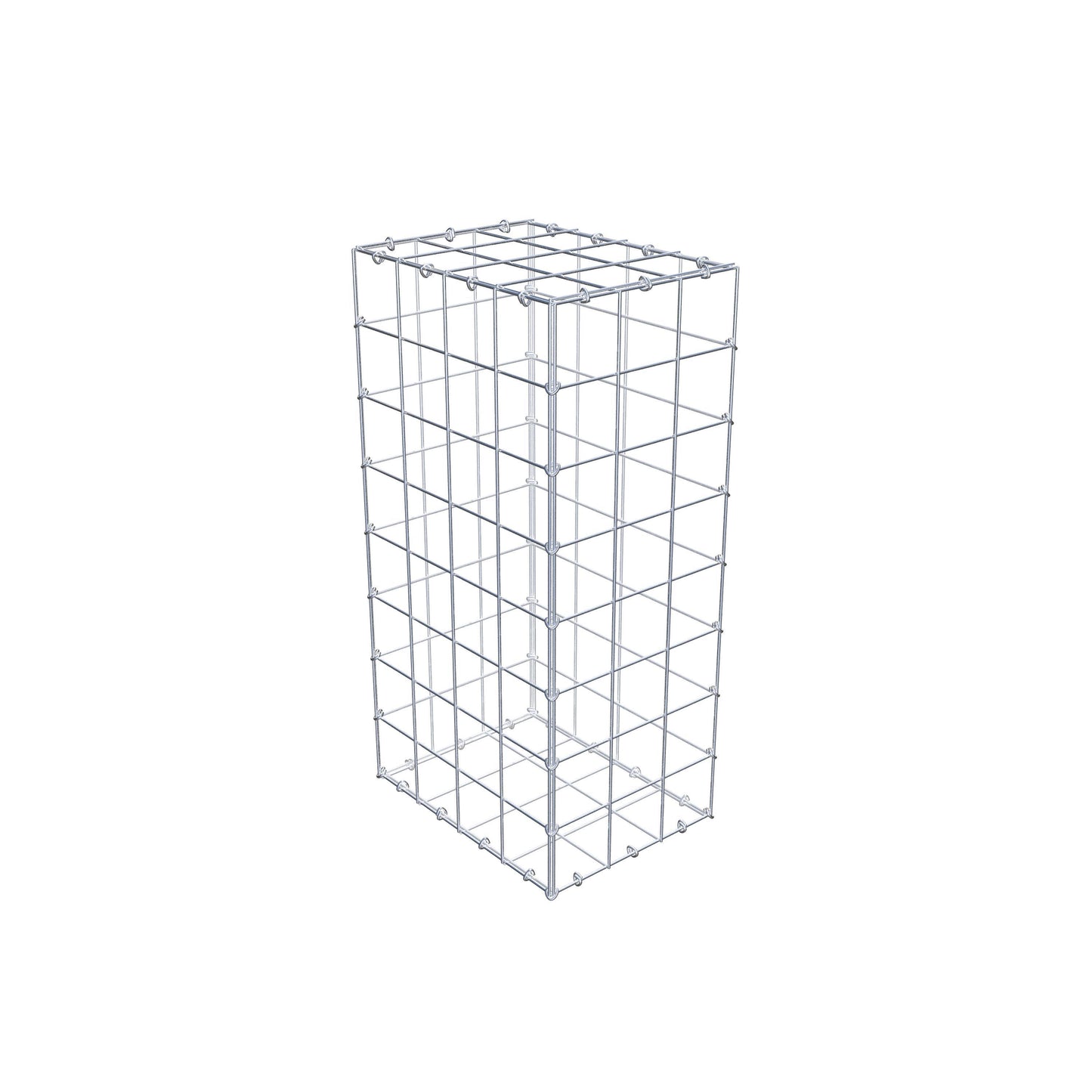 Gabião 80 cm x 40 cm x 30 cm (C x A x P), malhagem 10 cm x 10 cm, anel C