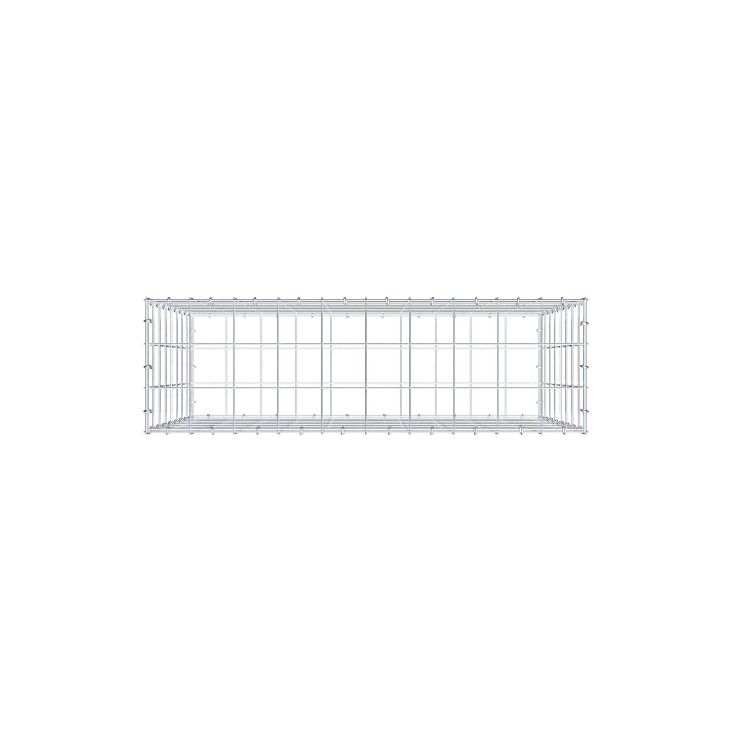 Gabião 100 cm x 80 cm x 30 cm (C x A x P), malhagem 10 cm x 10 cm, anel C