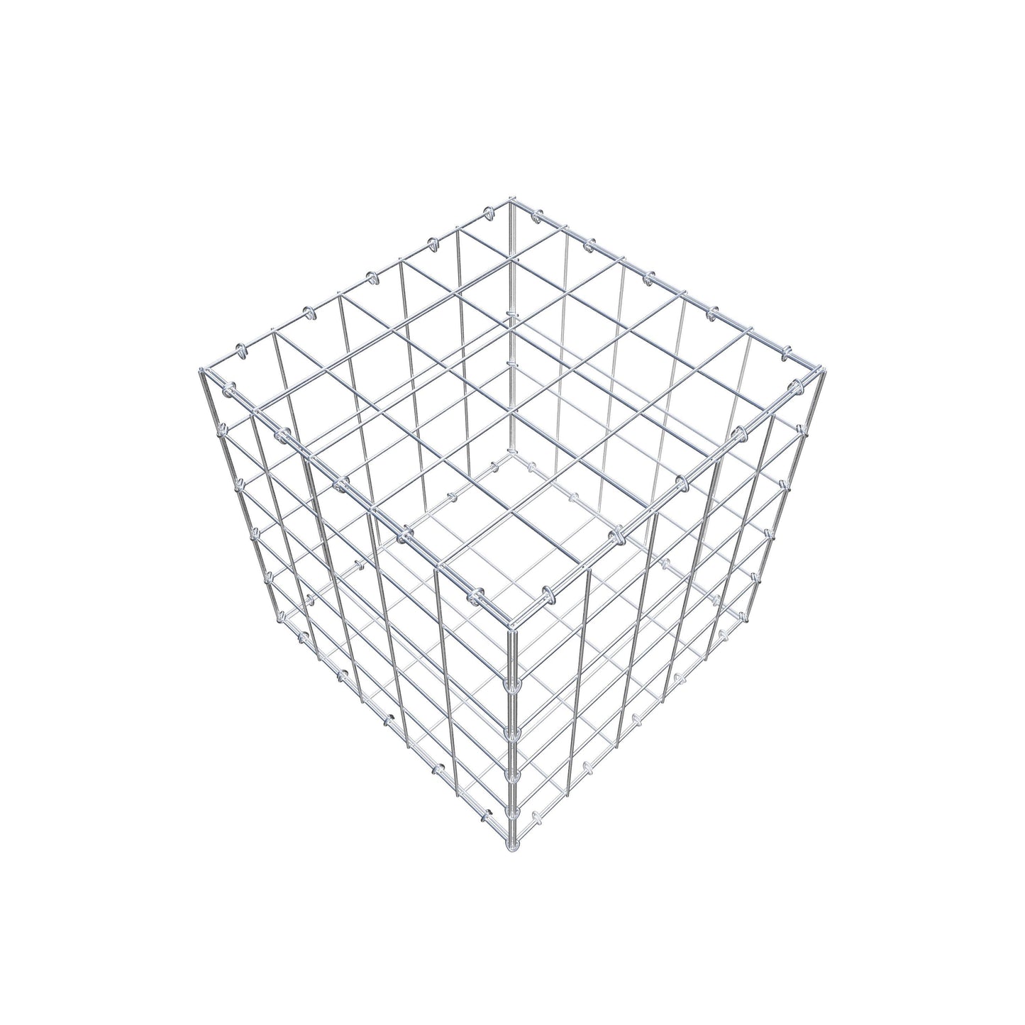 Gabião 50 cm x 50 cm x 50 cm (C x A x P), malhagem 10 cm x 10 cm, anel C