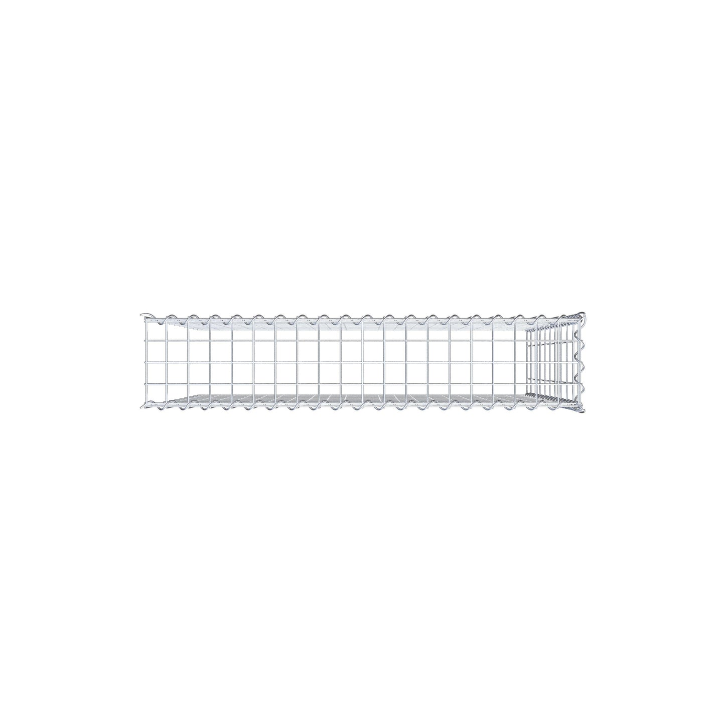Gabbione aggiuntivo tipo 4 100 cm x 100 cm x 20 cm (L x H x P), dimensione maglia 5 cm x 10 cm, a spirale