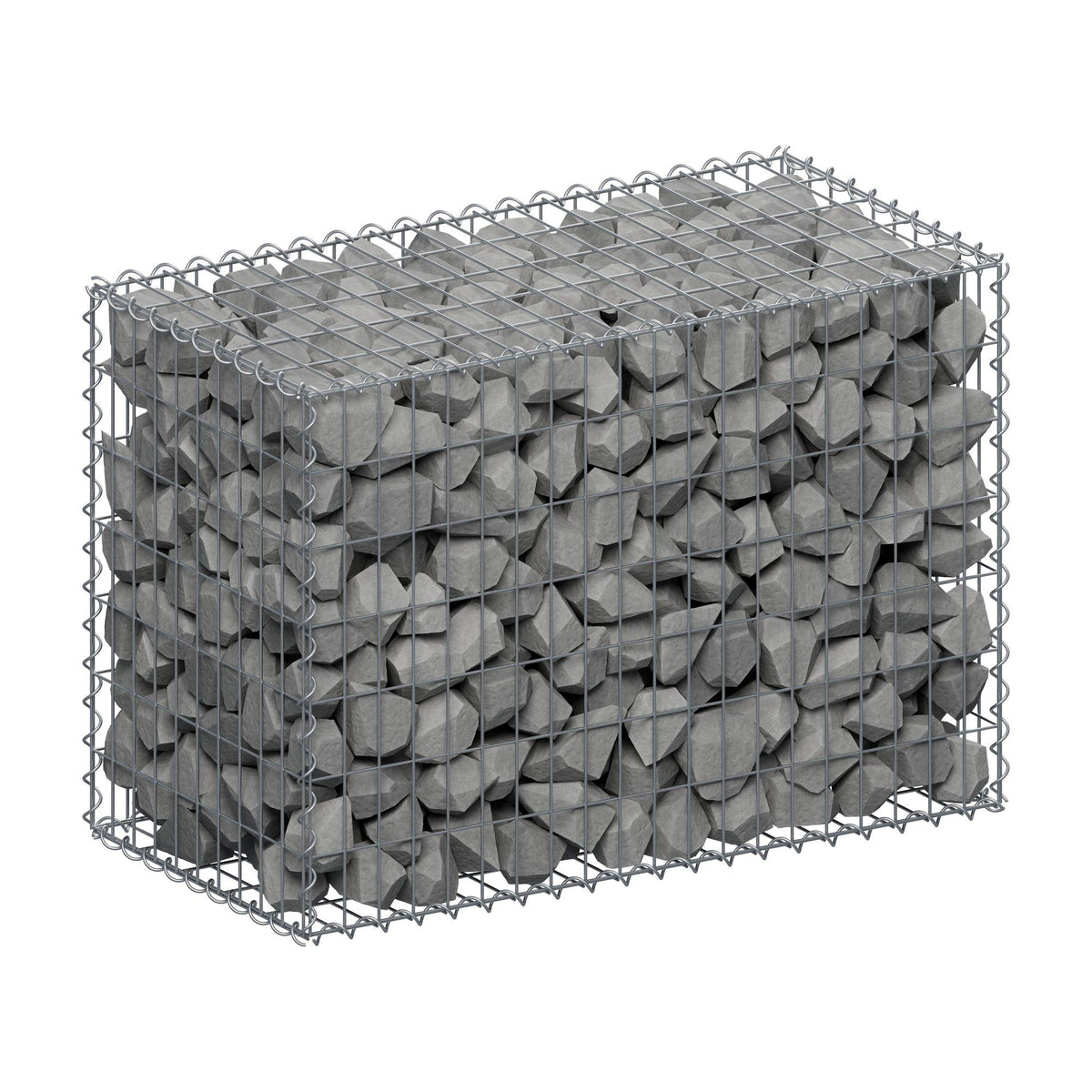 Gabion 100 cm x 70 cm x 50 cm (L x H x D), mesh size 5 cm x 10 cm, spiral