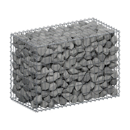 Gabion 100 cm x 70 cm x 50 cm (L x H x D), mesh size 5 cm x 10 cm, spiral