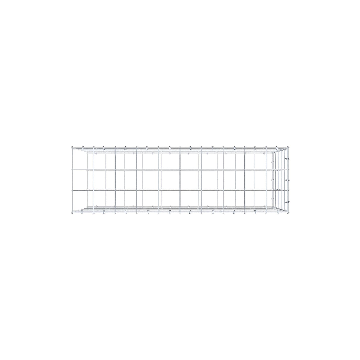 Gabbione aggiuntivo di tipo 2 100 cm x 50 cm x 30 cm (L x H x P), maglia 10 cm x 10 cm, anello a C