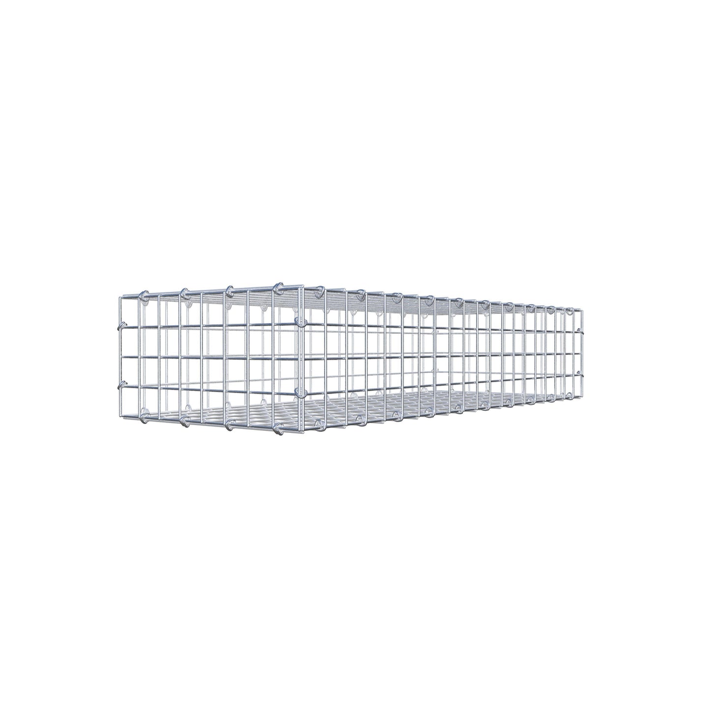 Gabião 100 cm x 20 cm x 40 cm (C x A x P), malhagem 5 cm x 5 cm, anel C