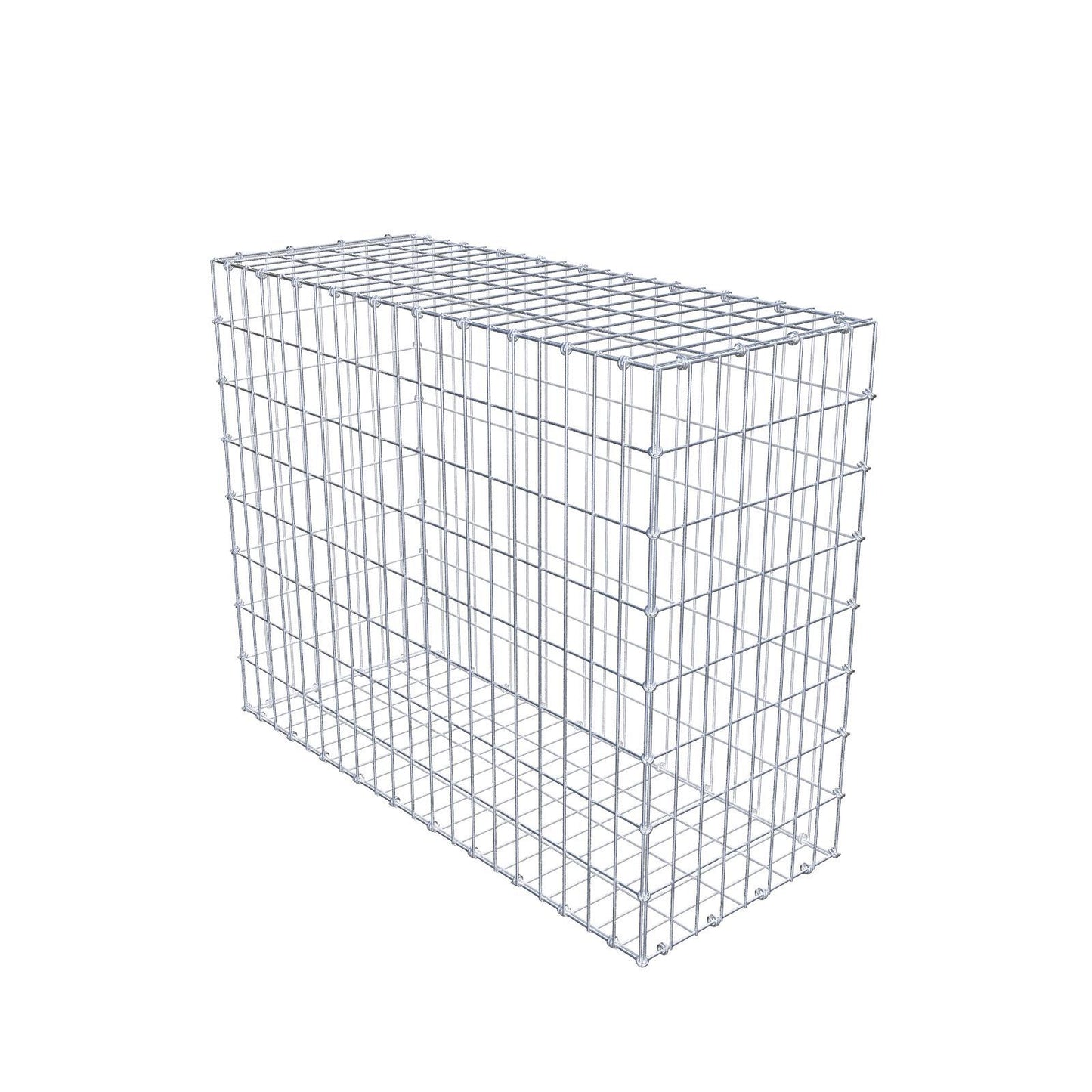 Gabione 100 cm x 80 cm x 40 cm (L x H x T), Maschenweite 5 x 10 cm, Spiralring