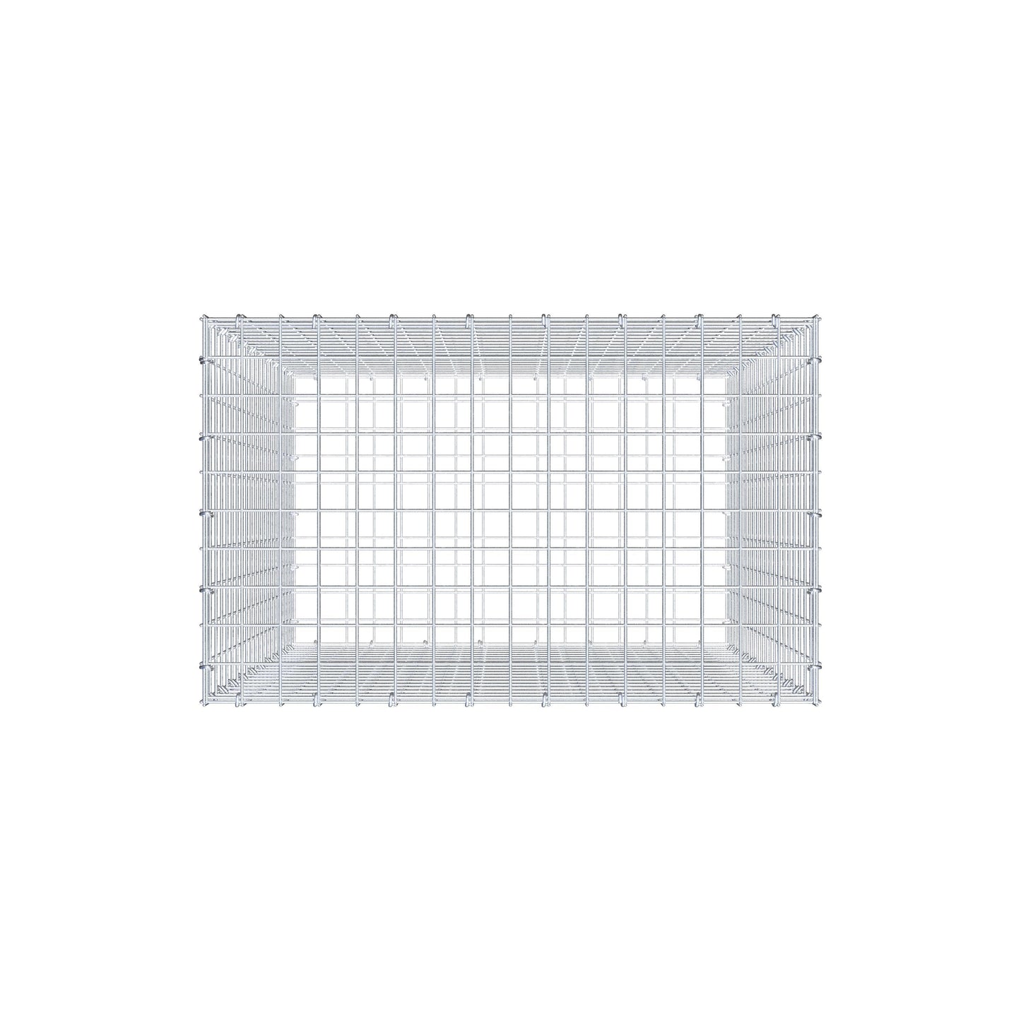 Gabion 100 cm x 80 cm x 50 cm (L x H x D), maskestørrelse 5 cm x 5 cm, C-ring