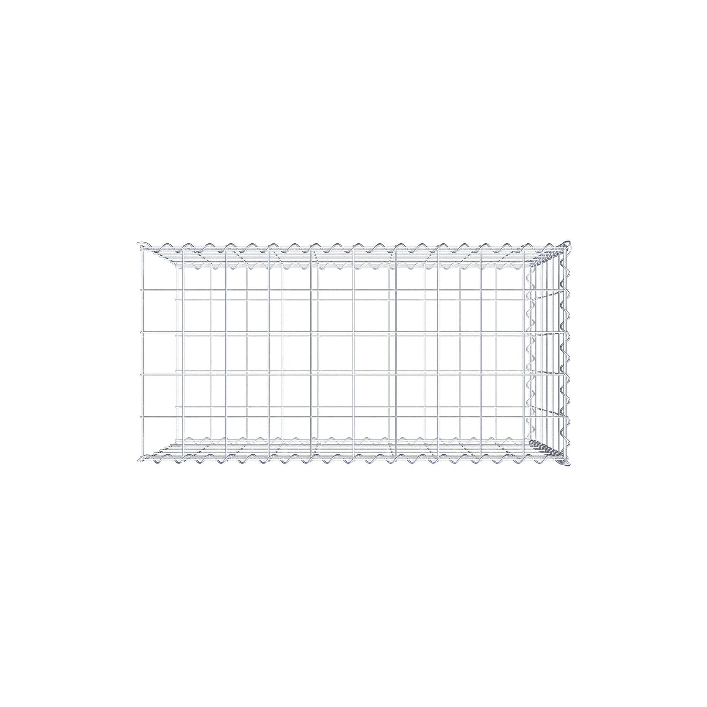 Anbaugabione Typ 2 100 cm x 60 cm x 50 cm (L x H x T), Maschenweite 10 cm x 10 cm, Spirale
