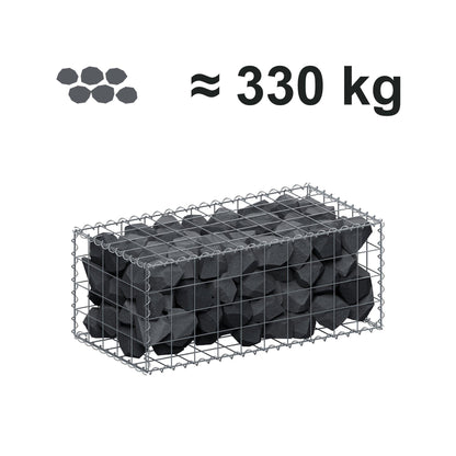 Gabion 100 cm x 40 cm x 50 cm (L x H x D), mesh size 10 cm x 10 cm, spiral