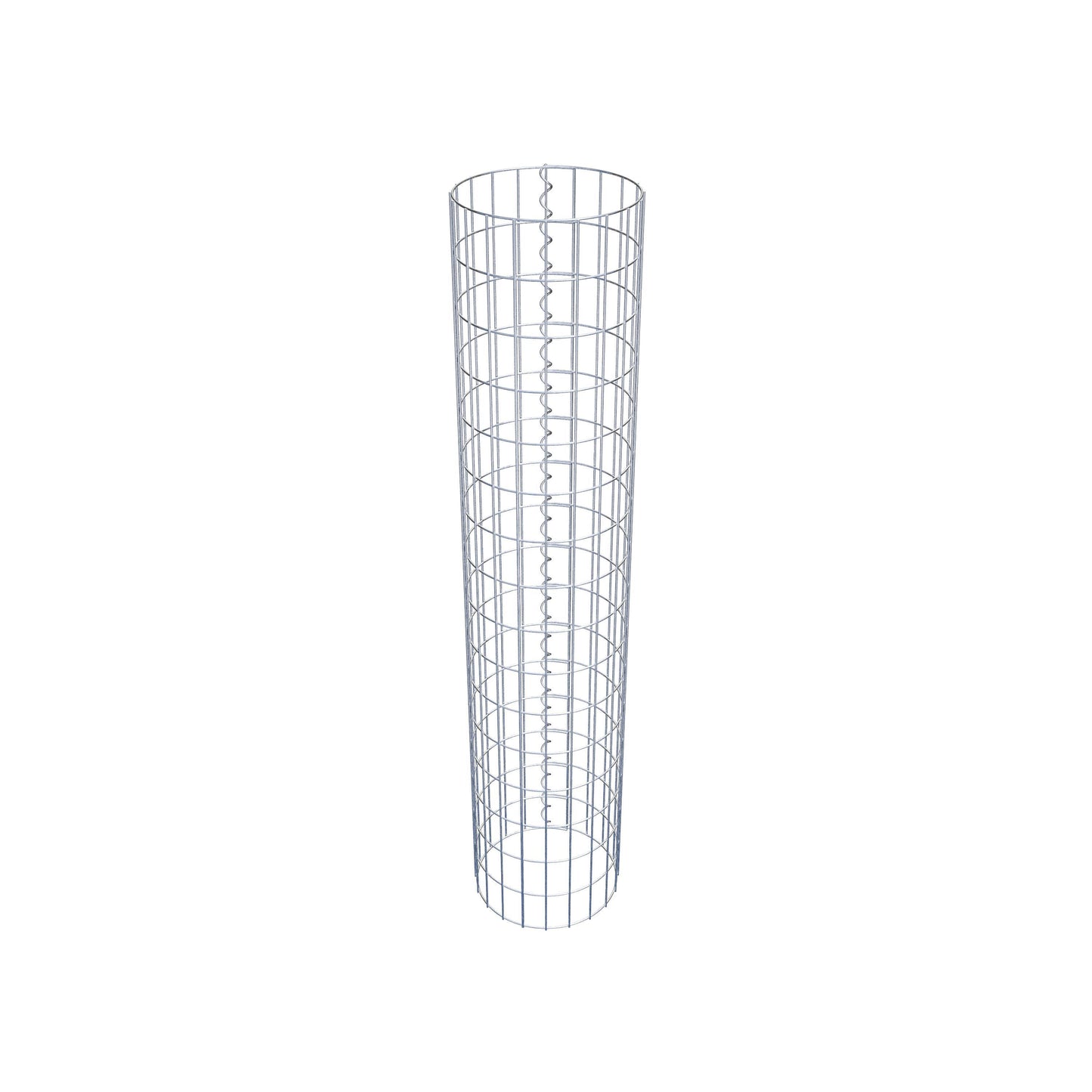Columna de gaviones redonda 32 cm de diámetro, 160 cm de altura, malla 5 cm x 10 cm