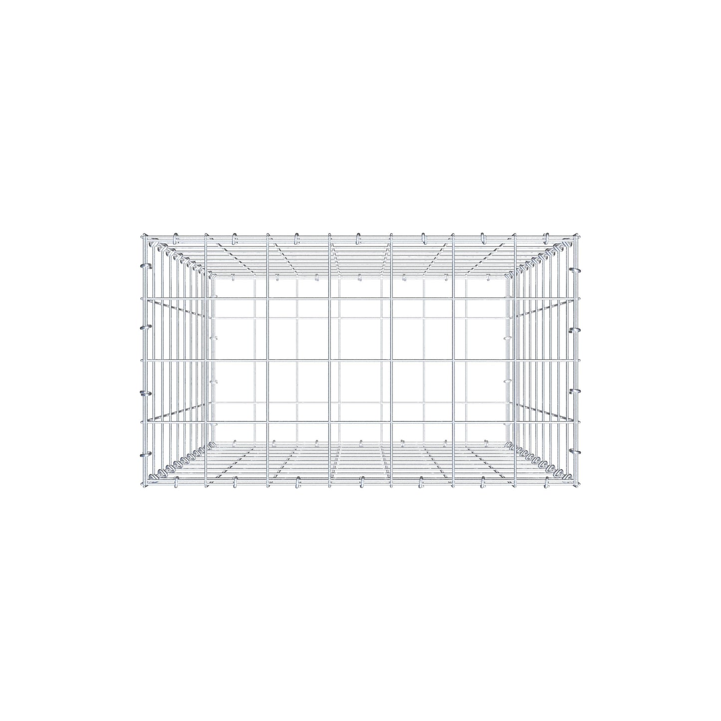 Gabione 100 cm x 70 cm x 40 cm (L x H x T), Maschenweite 10 cm x 10 cm, C-Ring