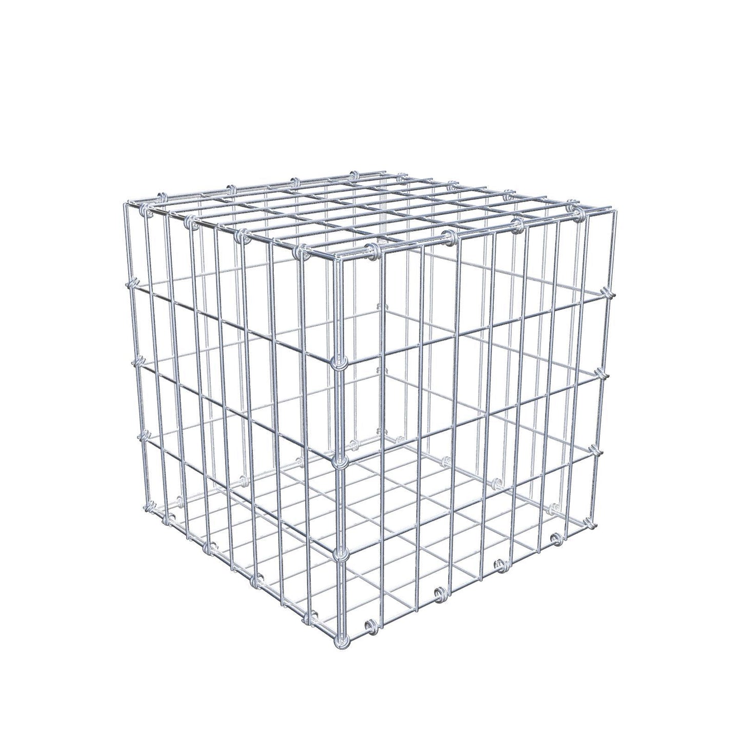 Gabione 40 cm x 40 cm x 40 cm (L x H x T), Maschenweite 5 x 10 cm, Spiralring