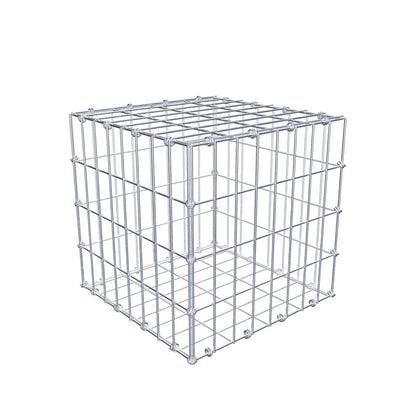 Gabione 40 cm x 40 cm x 40 cm (L x H x T), Maschenweite 5 x 10 cm, Spiralring