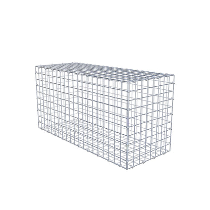 Gabione 100 cm x 50 cm x 40 cm (L x H x T), Maschenweite 5 cm x 5 cm, C-Ring