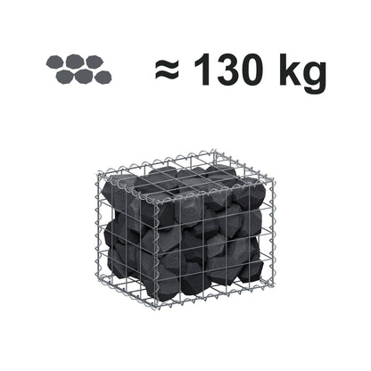 Gabion 50 cm x 40 cm x 40 cm (L x H x D), mesh size 10 cm x 10 cm, spiral