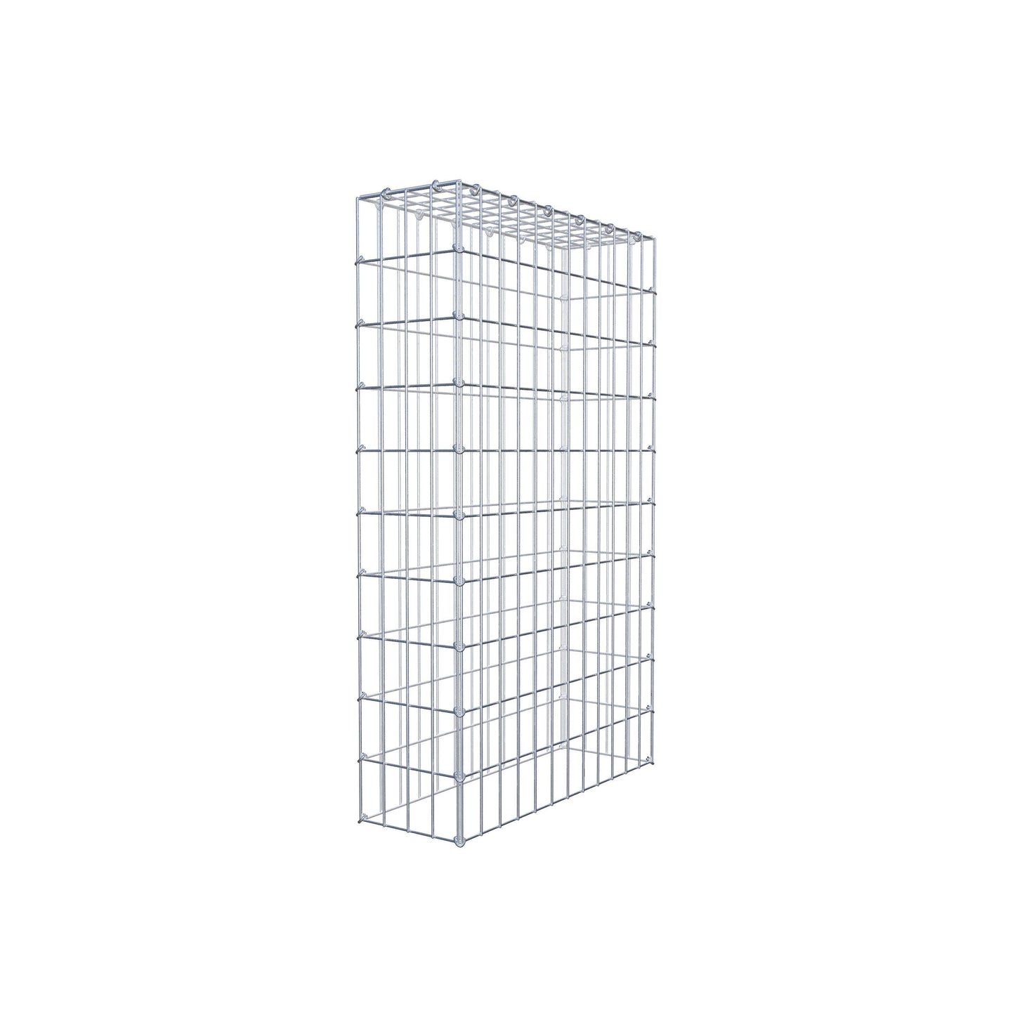 Gavión complementario de tipo 3 100 cm x 60 cm x 20 cm (largo x alto x fondo), malla 5 cm x 10 cm, anillo en C