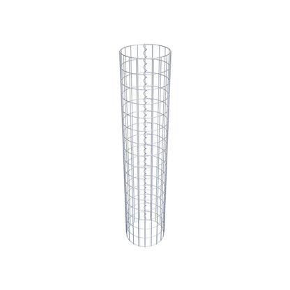 Columna de gaviones redonda 32 cm de diámetro, 160 cm de altura, malla 5 cm x 10 cm
