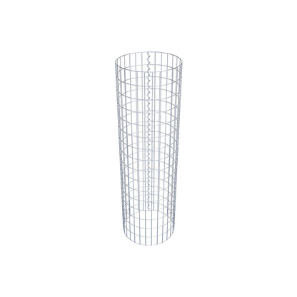 Columna de gaviones redonda 47 cm de diámetro, 160 cm de altura, malla 5 cm x 10 cm
