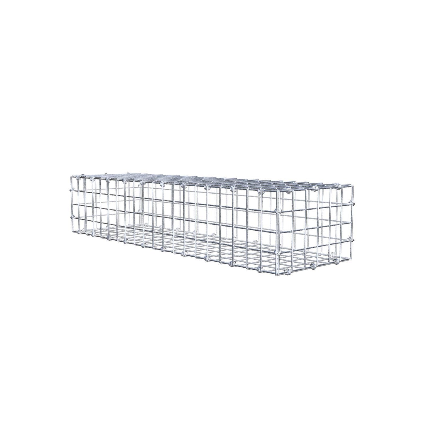 Gabion 100 cm x 20 cm x 30 cm (L x H x D), maskestørrelse 5 x 5 cm, spiralring