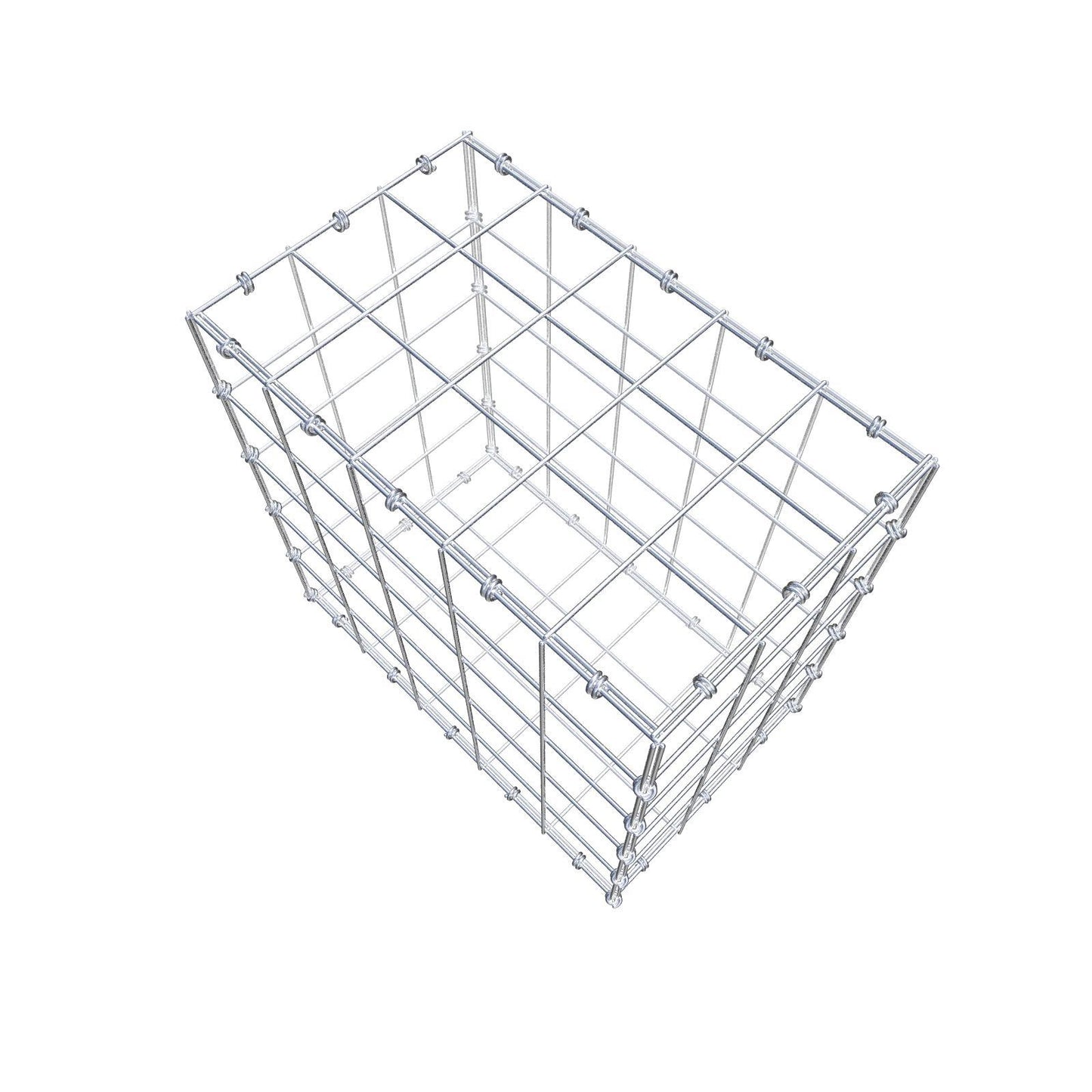 Gabione 50 cm x 50 cm x 30 cm (L x H x T), Maschenweite 10 x 10 cm, Spiralring